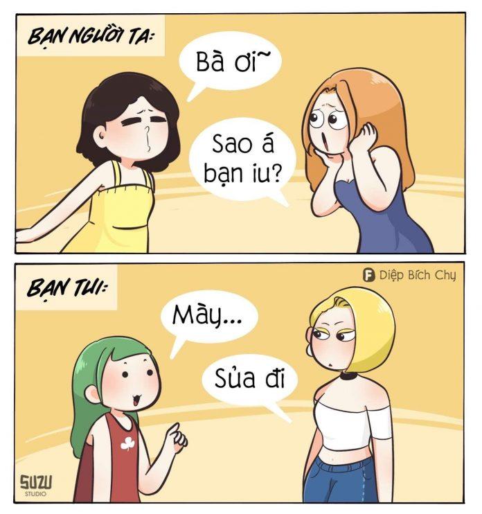 Stt về tình bạn hài hước. (Ảnh: Internet)