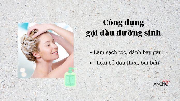 Dầu gội dưỡng sinh giúp tóc sạch gàu, khô thoáng một cách an toàn (Ảnh: nquynhvy)