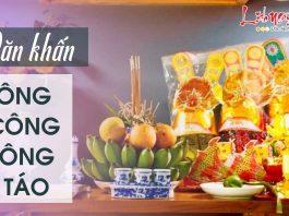 Văn khấn cúng ông công ông táo