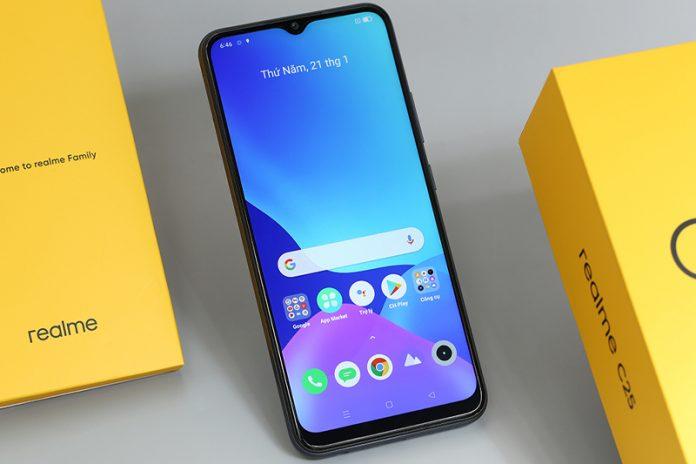 Thiết kế của điện thoại Realme C25. (Nguồn: Internet)