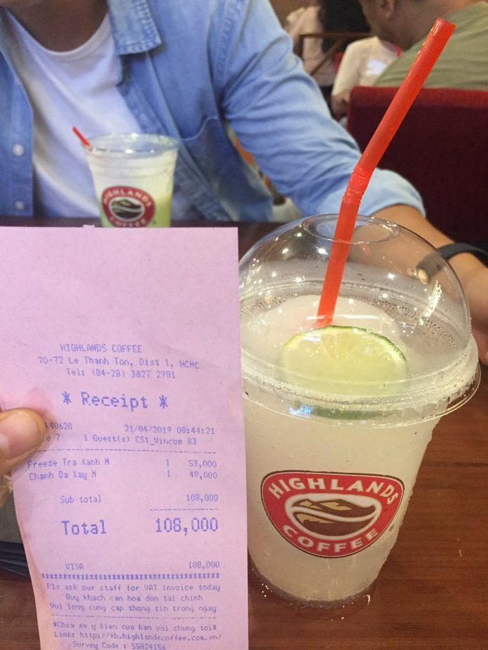 Chanh Đá Xay ở Highlands ( ảnh: internet )