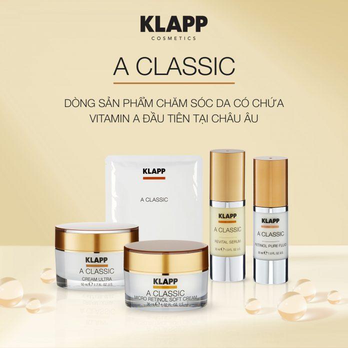 KLAPP là thương hiệu mỹ phẩm cao cấp đến từ Đức đi đầu trong tiên phong làm đẹp da với vitamin A tại Châu Âu (Nguồn: internet)