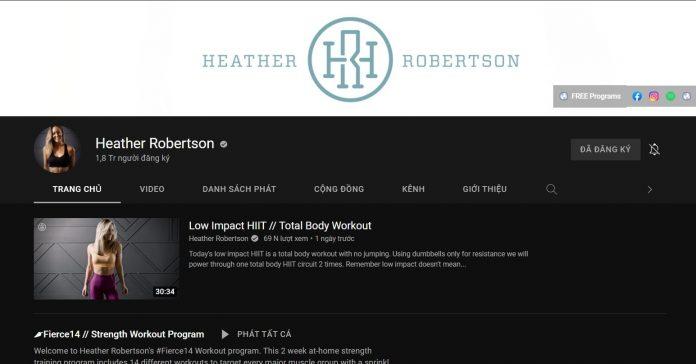 Kênh YouTube của Heather Robertson (Ảnh: YouTube)