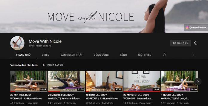 Kênh YouTube Move With Nicole (Ảnh: YouTube)
