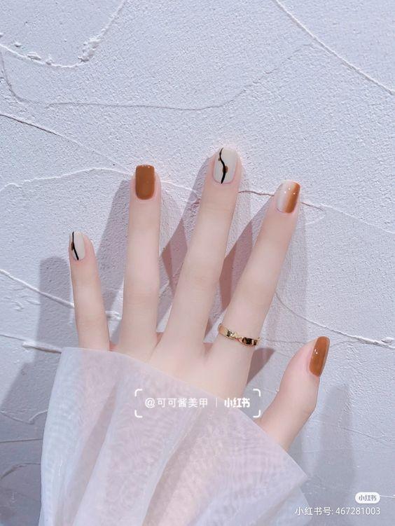 Mẫu nail phối màu cực xinh (ảnh: internet)