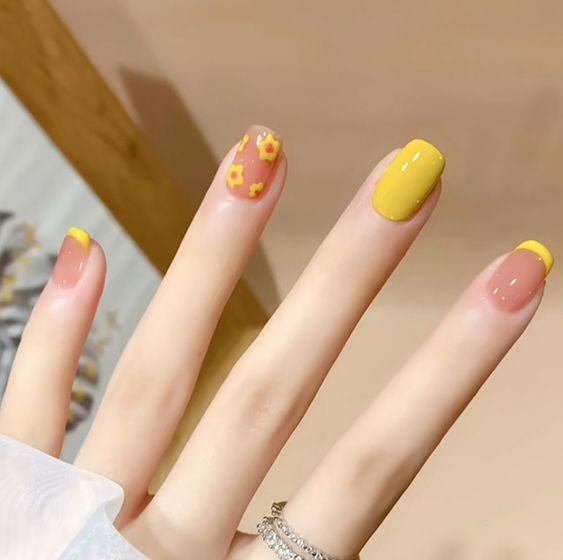 Mẫu nail đẹp nhẹ nhàng, dễ thương (ảnh: internet)