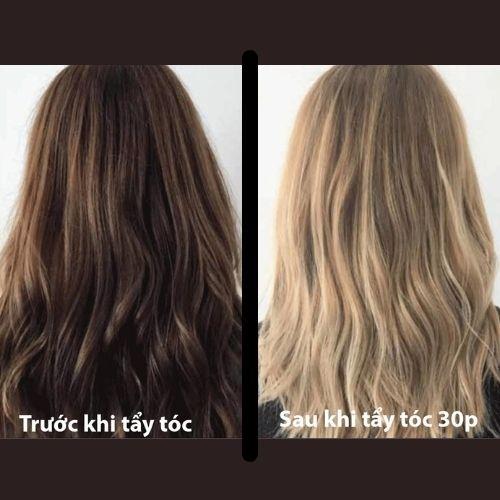 Tẩy tóc giúp màu nhuộm lên đều và đẹp hơn (Nguồn: Internet)