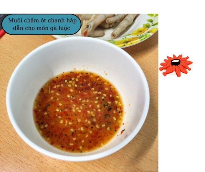 Muối chấm ớt chanh cho món gà luộc (Ảnh: BlogAnchoi)