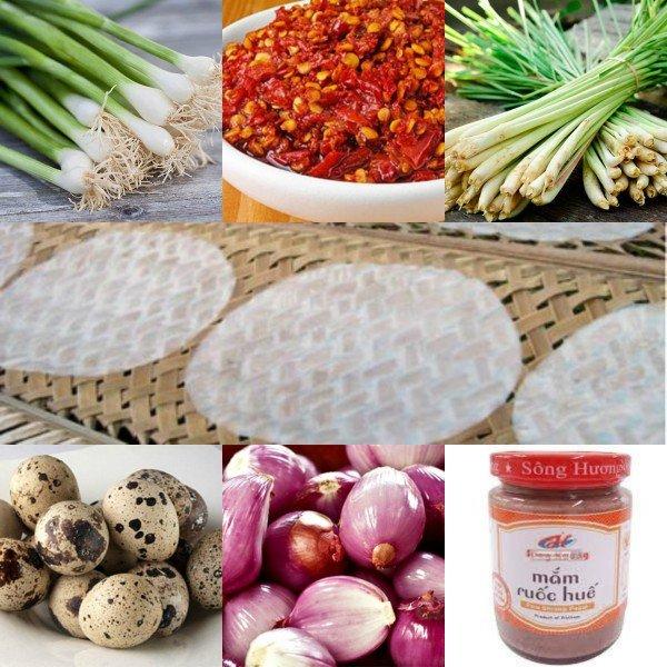 Nguyên liệu làm bánh tráng nướng (Nguồn Internet)