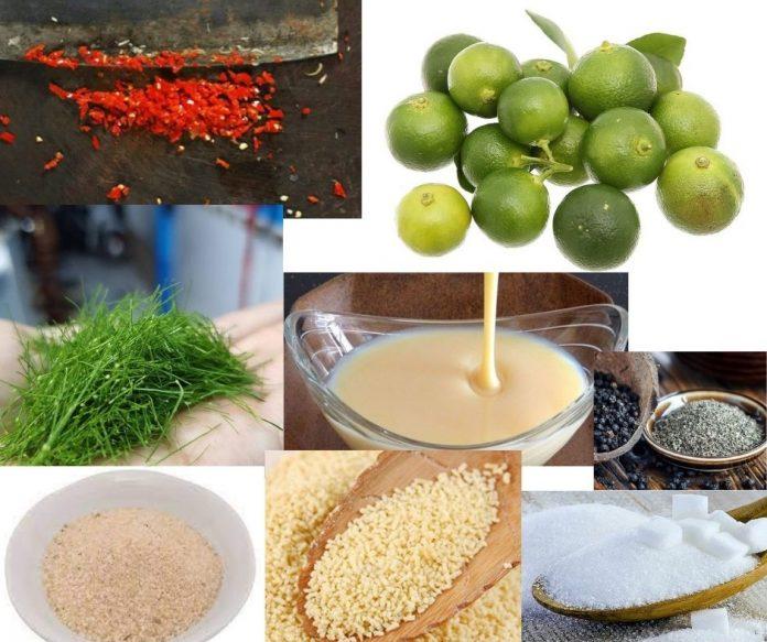 Nguyên liệu chuẩn bị (Ảnh: Internet)