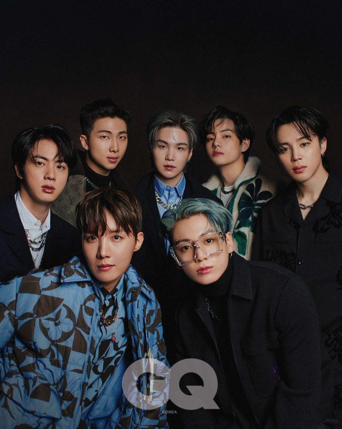 BTS trên bìa tạp chí GQ Korea (Nguồn: Instagram @gq_korea)