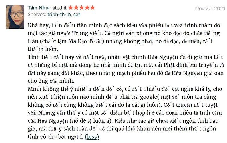 Cảm nhận của độc giả về Danh gia cổ vật (Kỳ án Đầu Phật) (Nguồn: BlogAnChoi)