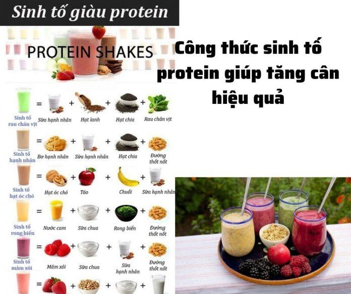 Sinh tố protein giúp tăng cân dễ dàng (Ảnh: BlogAnChoi)