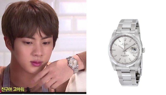 Có vẻ anh chàng rất thích "khoe" đồng hồ khi quay Run BTS! khi anh chàng lại đeo chiếc Rolex Oyster Perpetual Day-Date 36 với giá trị hơn 1 tỷ trên chiếc show "nhà làm" này (Nguồn: Internet)