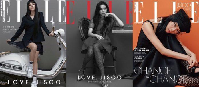 Jisoo trên bìa Elle tháng 6/2021 (Nguồn: Internet).