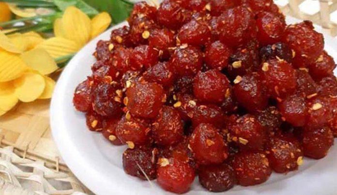 Đặc sản mứt chùm ruột. (Ảnh: Internet)