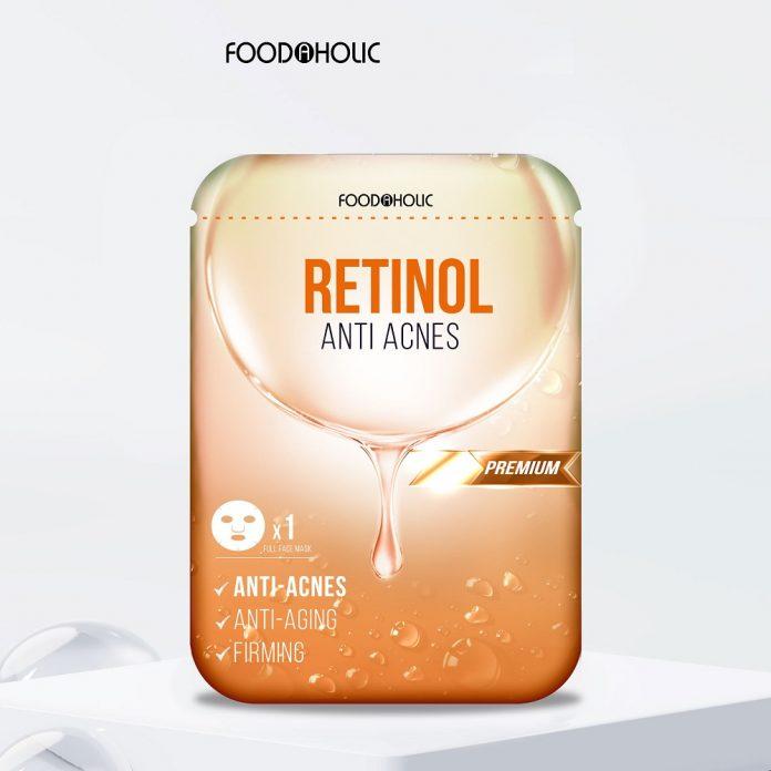 Foodaholic Retinol Anti Acnes Mask được thiết kế dạng miếng mặt nạ đơn giản, tiện lợi (nguồn: internet)