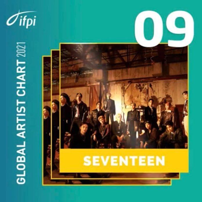 SEVENTEEN xuất sắc theo chân đàn anh chiếm được một suất tại BXH của IFPI (Nguồn: Internet)