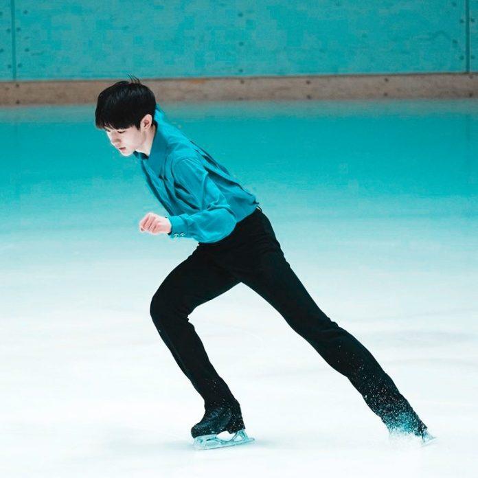 Vẻ đẹp mang khí chất thần tiên khi trượt băng của Sunghoon. (Ảnh: Internet)