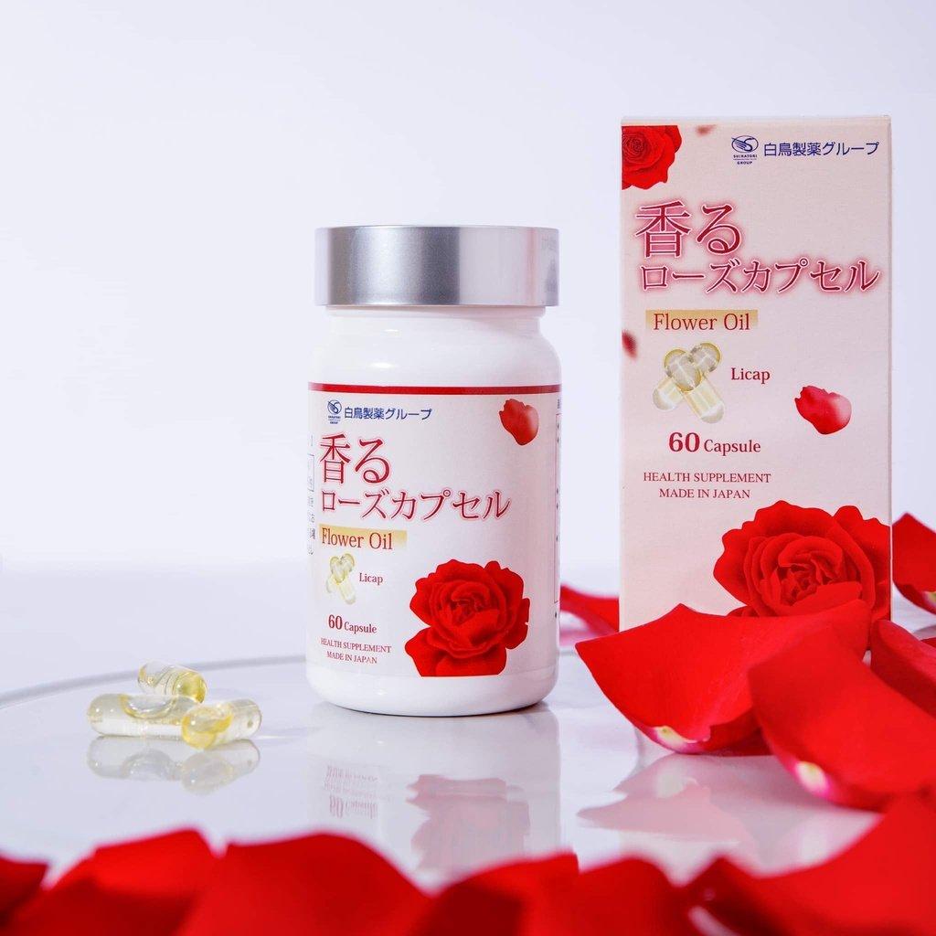 Viên uống Flower Oil Nhật Bản tinh chất hoa hồng cải thiện mùi hôi cơ thể (Nguồn: Internet)