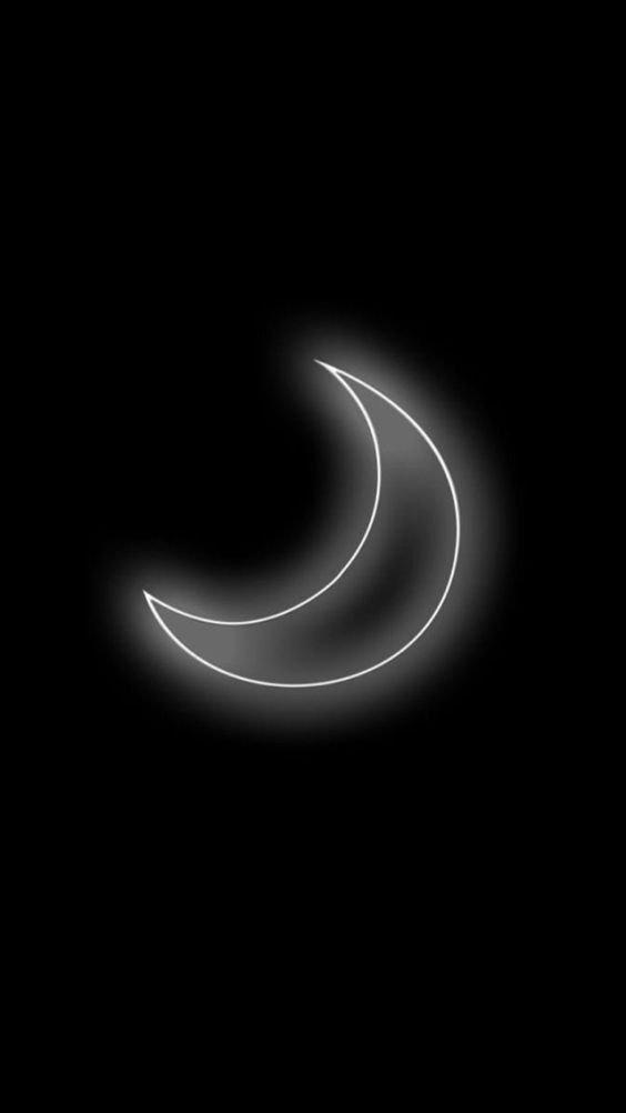 Hình nền điện thoại màu đen ánh trăng sáng (Ảnh: Internet)