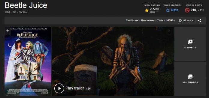 Điểm IMDb của Beetlejuice (Nguồn: Internet)