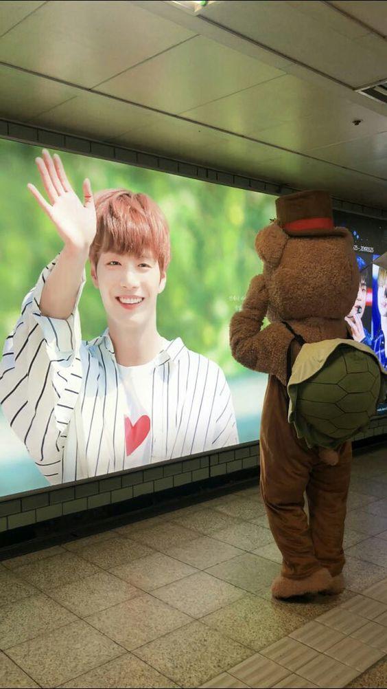 Vào năm 2018, anh đã đi đến biển quảng cáo sinh nhật của mình trong bộ đồ wartortle (Nguồn: internet)