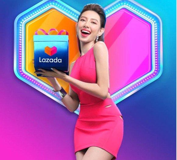 Hoa hậu Thùy Tiên làm đại sứ thương hiệu cho Lazada (Ảnh: Internet)