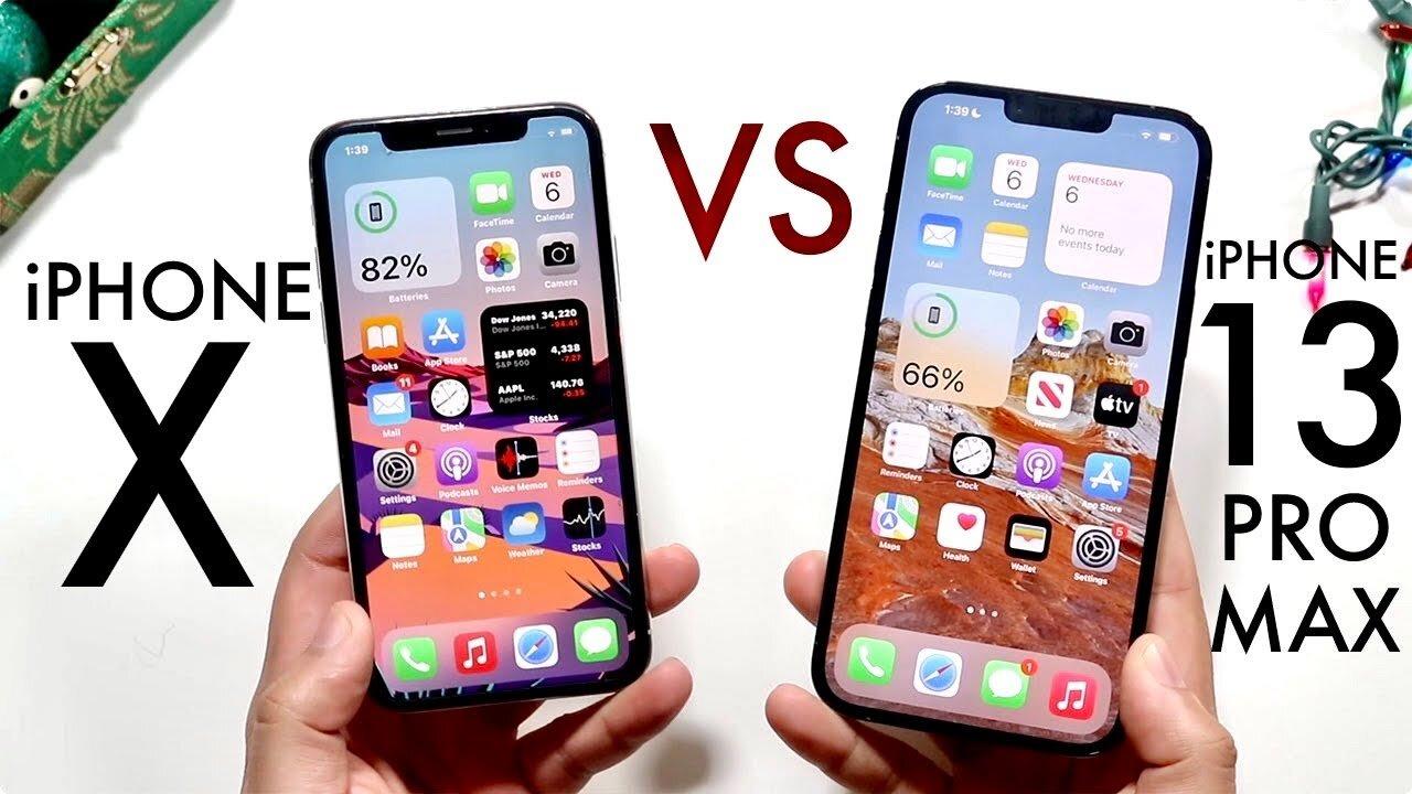 iPhone X và iPhone 13 không khác nhau nhiều về hình dạng thiết kế bên ngoài (Ảnh: Internet).