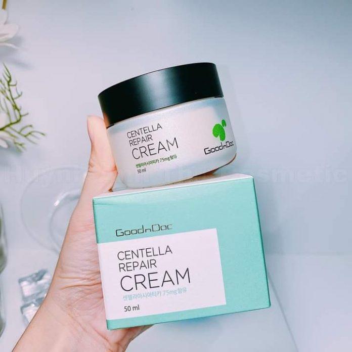 Kem dưỡng Goodndoc Centella Repair Cream có thiết kế đơn giản, tinh tế (ảnh: internet)