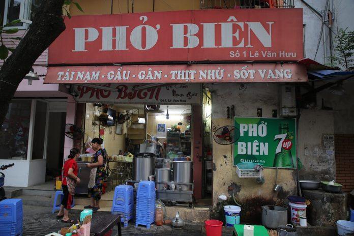 Quán phở Biên lâu đời tại Hà Nội (Nguồn: Internet)