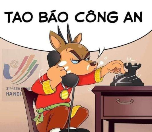 Ai chê linh vật SEA Games 31 thì sẽ bị an ninh mạng “hỏi thăm”??!! Meme được các artist vẽ chế về sự việc này (Nguồn: Internet)