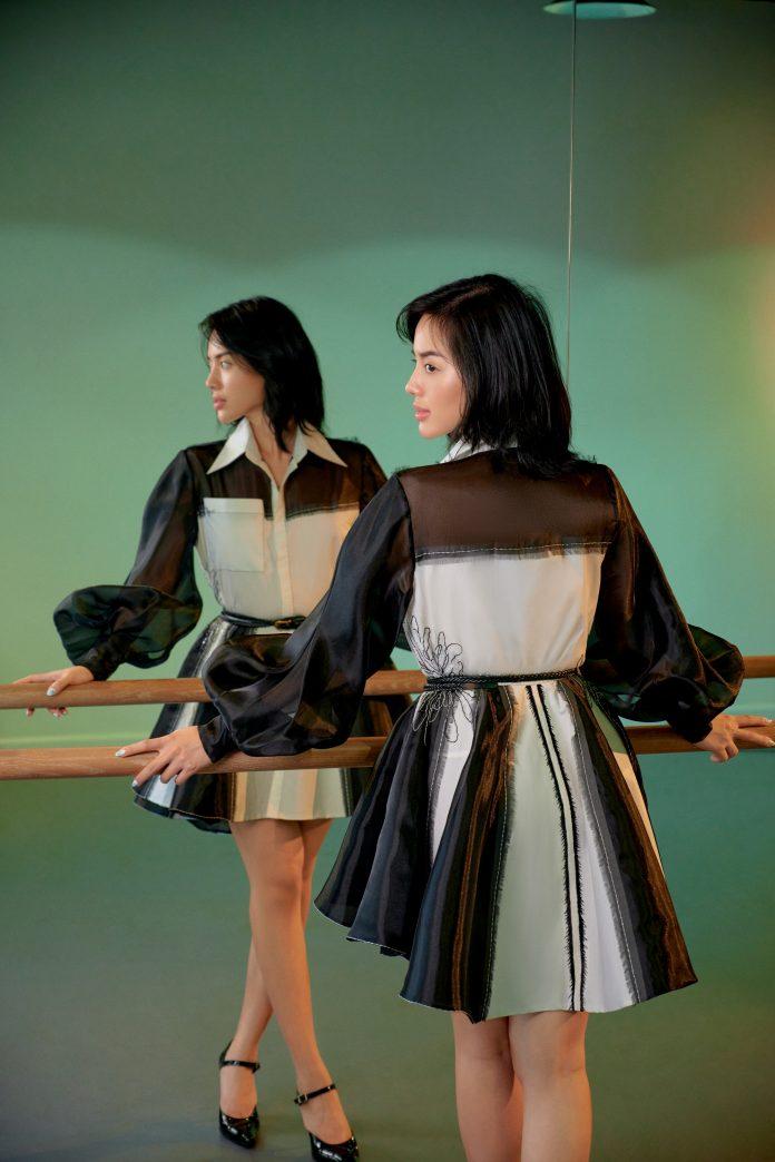 Cô em Trendy là người mẫu chính trong bộ sưu tập thời trang bền vững của NTK Xuân Lê