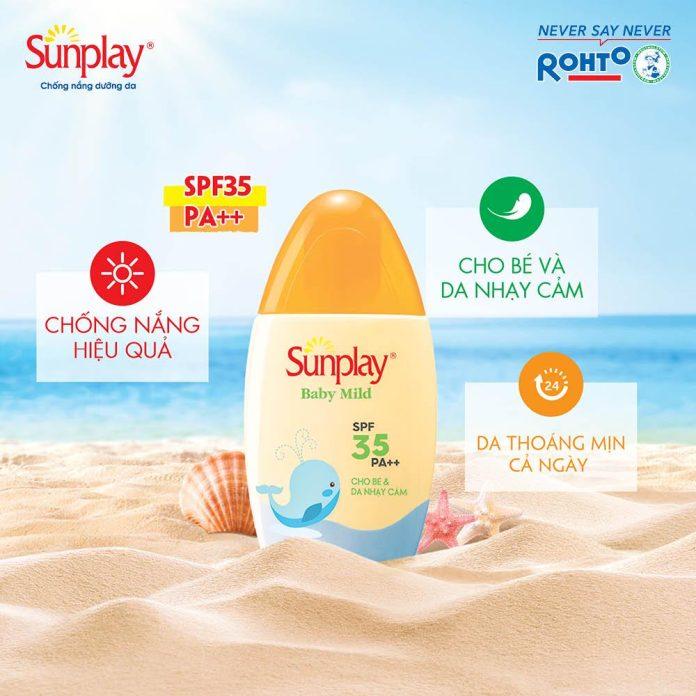 Sữa Chống Nắng Cho Bé & Da Nhạy Cảm Sunplay Baby Mild SPF35/PA++ (Nguồn: Internet)