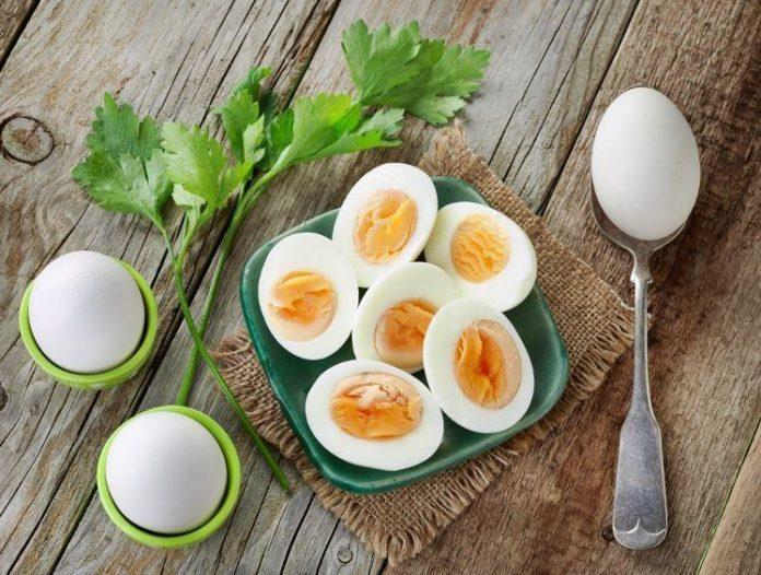 Trứng luộc ít calo giúp cho việc tăng cân (Ảnh: Internet)
