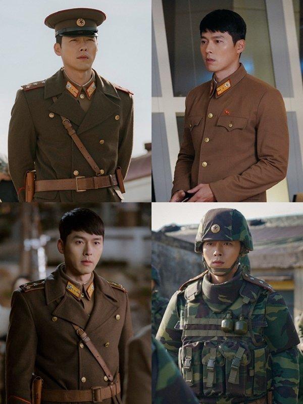 Vẻ đẹp điển trai của Hyun Bin trong quân phục. Ảnh: Internet