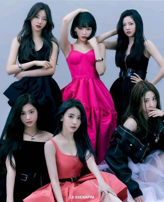LE SSERAFIM gồm 6 thành viên: Chaewon, Sakura, Yunjin, Kazuha, Garam và Eunchae. (Ảnh: Internet)