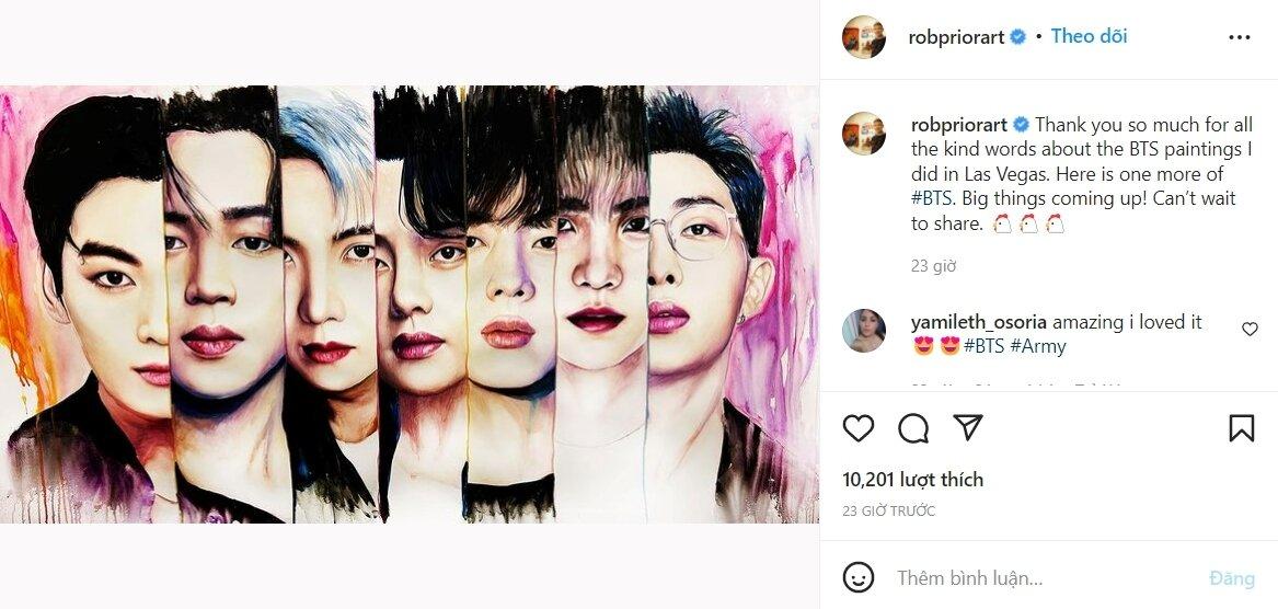 Bài post về 7 thành viên BTS cũng có lượt tương tác cao không kém cạnh (Nguồn: Internet)