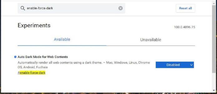 Chế độ tối đang ở trạng thái tắt (Disabled) (Ảnh: Internet). Chế độ tối đang ở trạng thái tắt (Disabled) (Ảnh: Internet).