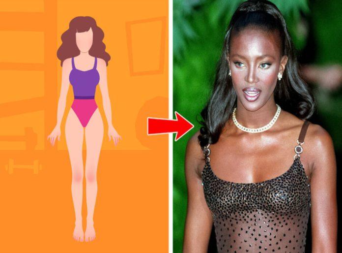 Trong thời đại của các siêu mẫu, body săn chắc và thon gọn mới là đẹp nhất (Ảnh: Internet)