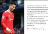 Ronaldo thông báo tin buồn (Ảnh: Internet).