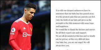 Ronaldo thông báo tin buồn (Ảnh: Internet).