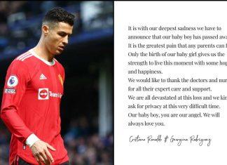Cristiano Ronaldo đau lòng thông báo tin con trai qua đời Ronaldo thông báo tin buồn (Ảnh: Internet).