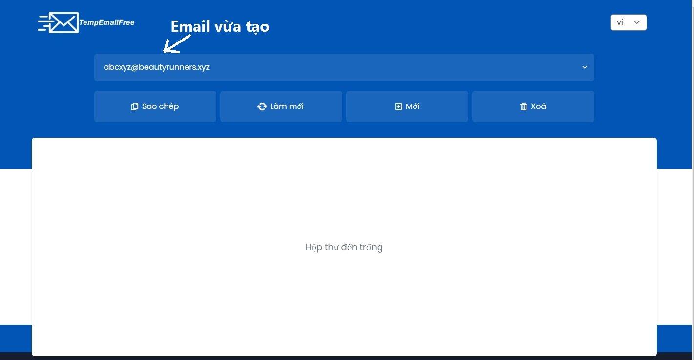 Email vừa tạo có tên theo ý muốn (Ảnh: BlogAnChoi).