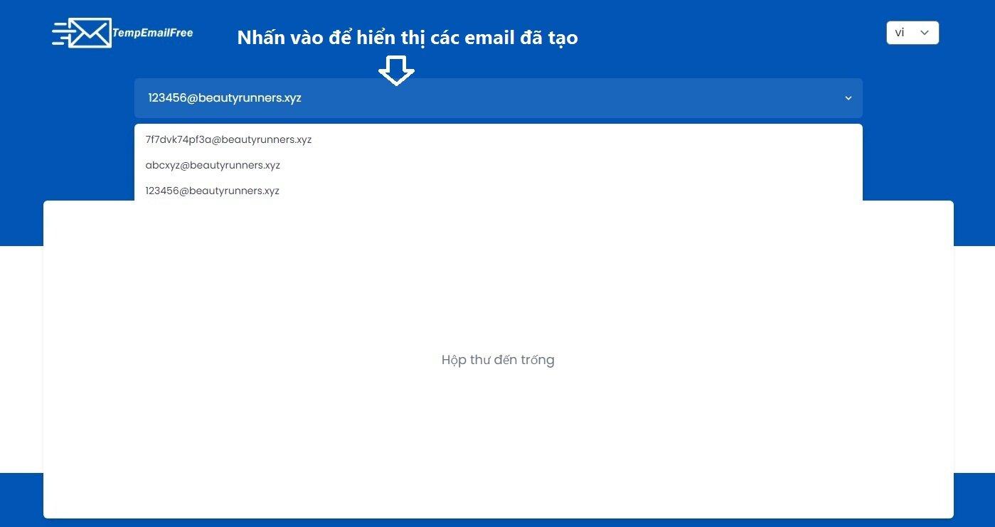 Mở lại các email ảo đã tạo (Ảnh: BlogAnChoi).