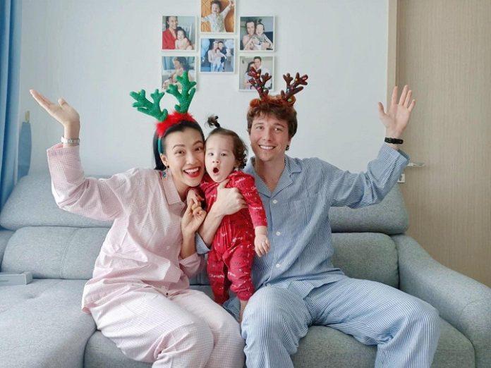 Gia đình hạnh phúc của Hoàng Oanh (Ảnh: Internet).