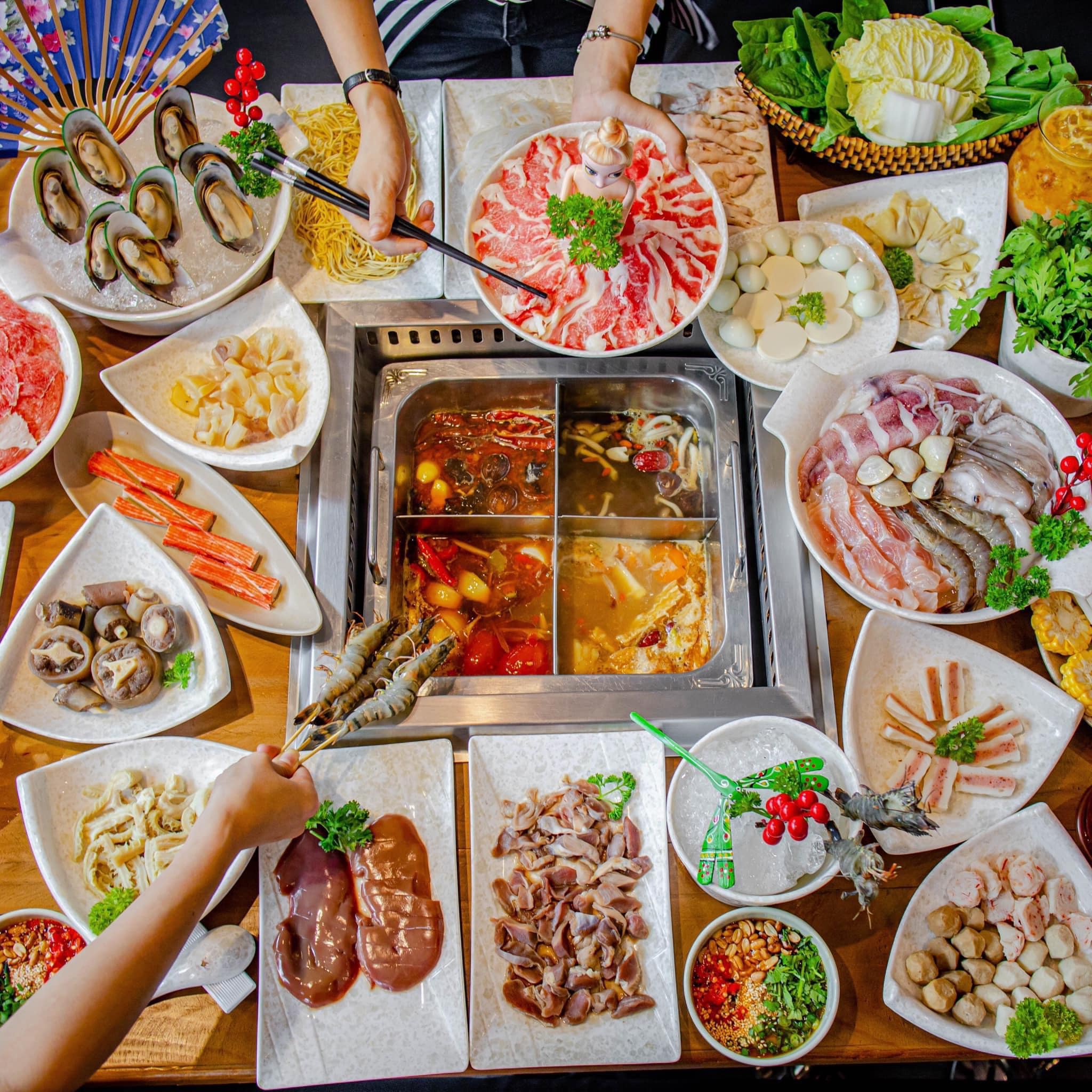 Đồ ăn tại Nhà hàng buffet Lẩu Hương Cảng (Ảnh Internet)