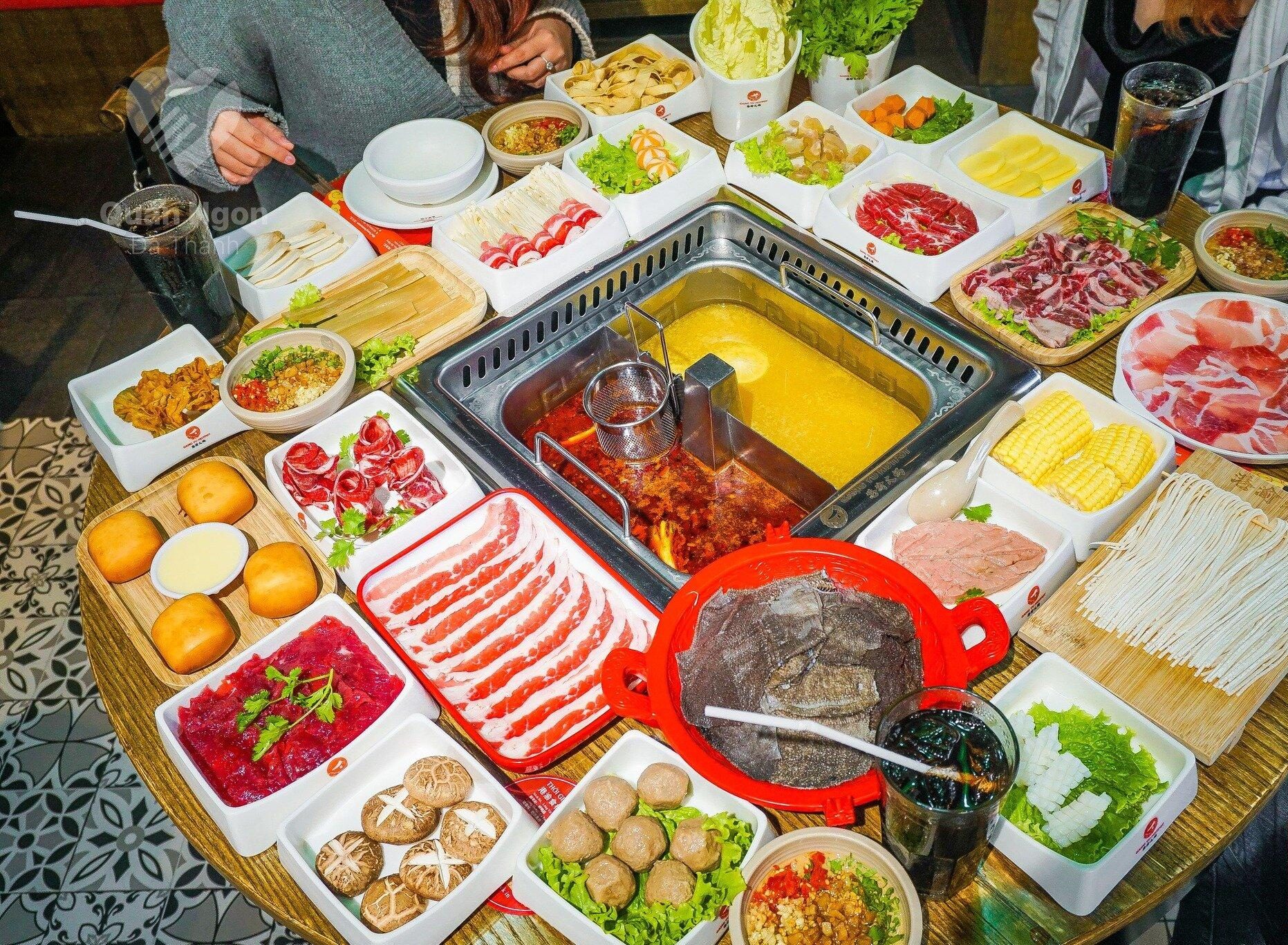 Các món ăn tại Nhà hàng buffet Gang Yu Hot Pot (Ảnh Internet)