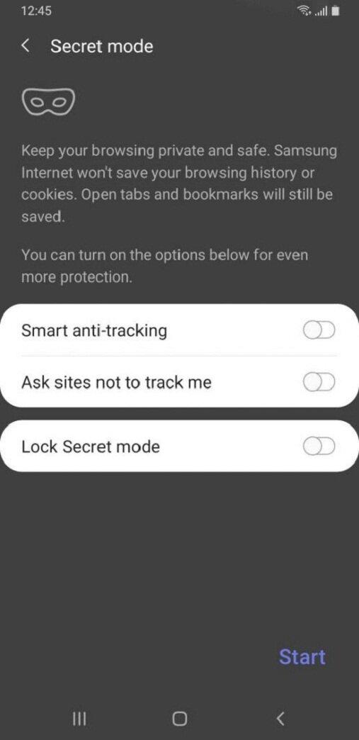 Chế độ Bí mật của Samsung Internet (Ảnh: Internet). Chế độ Bí mật của Samsung Internet (Ảnh: Internet).