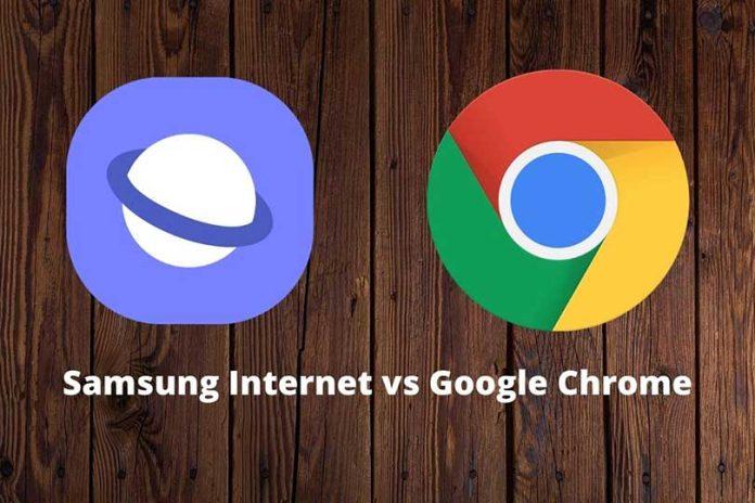 Trình duyệt Samsung Internet và Google Chrome (Ảnh: Internet). Trình duyệt Samsung Internet và Google Chrome (Ảnh: Internet).